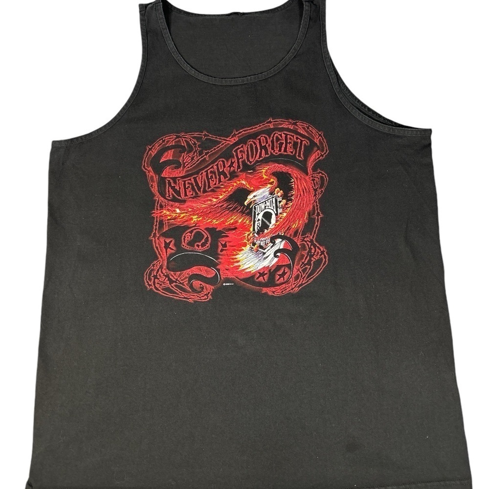 P.A. To FL Motorcycle Ride Never Forget POW-MIA Tank Top Back 2006 Sz XXL